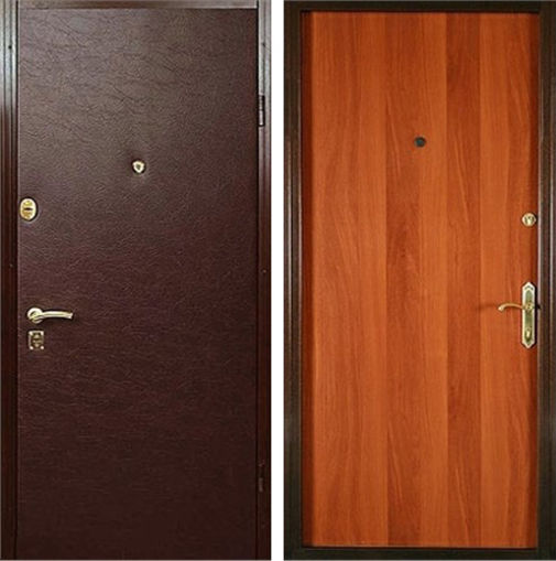Входная металлическая дверь винилискожа + ламинат СП293